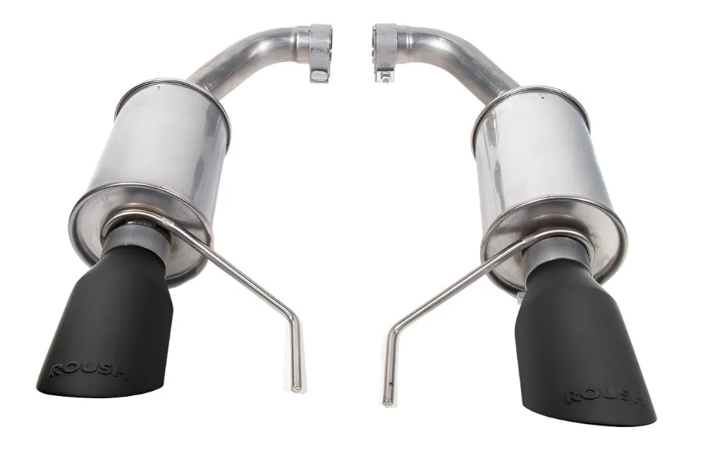 2024-2026 Roush Mustang GT & EcoBoost Dual Tip Axle Back Exhaust - Black Tip — image 1