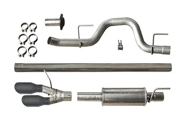 2010-2014 Roush 6.2L Raptor and F-150 Side-Exit Black-Tip Cat-Back Exhaust — image 1