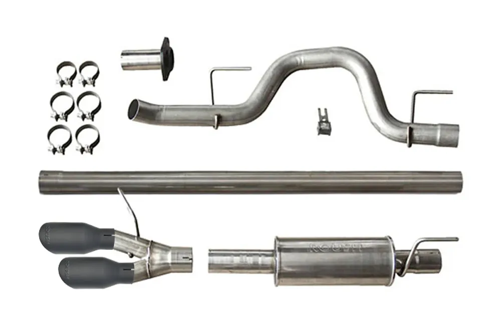 2010-2014 Roush 6.2L Raptor and F-150 Side-Exit Black-Tip Cat-Back Exhaust — image 1