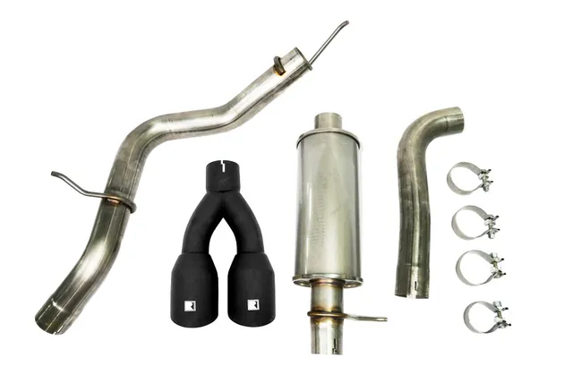 2019-2023 Roush Ranger 2.3L Cat Back Exhaust - Black Tip — image 1