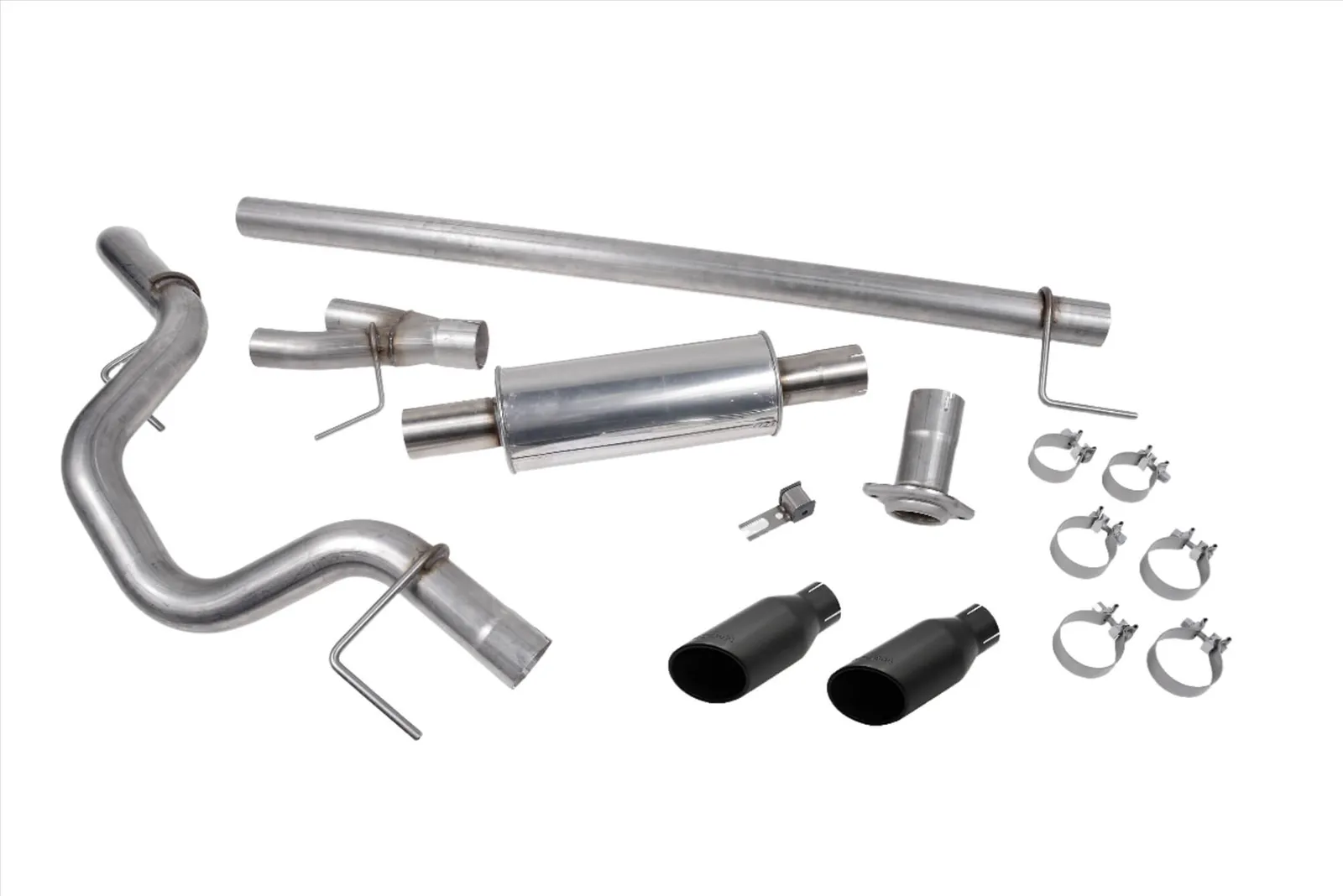 2021-2026 Roush F-150 Side Exit Cat Back Performance Exhaust - Black Tip — image 1